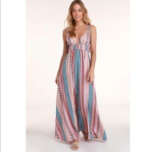Lulus Maxin’ Relaxin’ Multi Print Dress